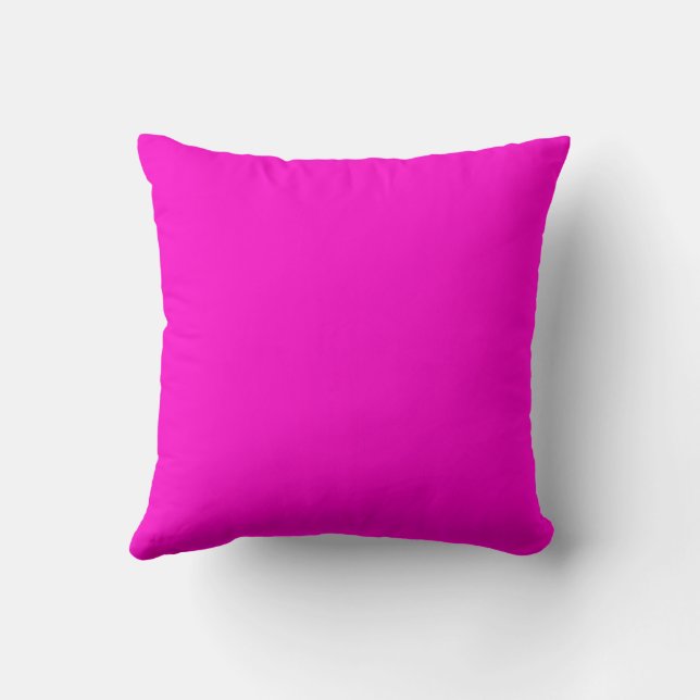 Coussin Couleur solide rose chaud (Verso)