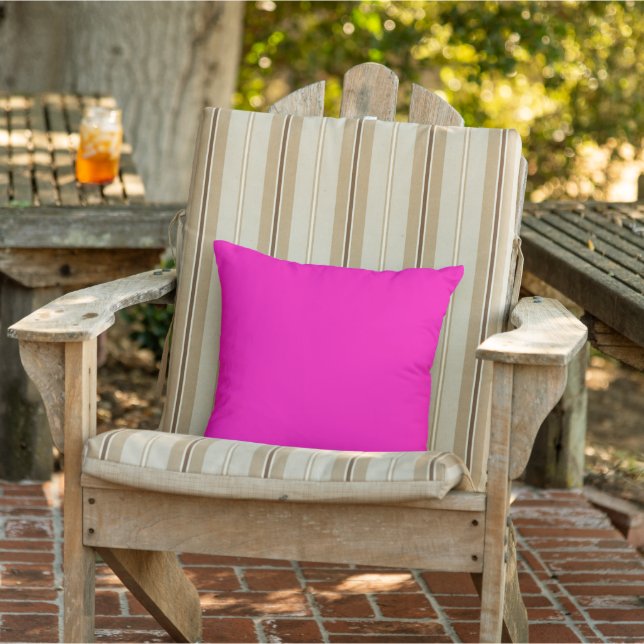 Coussin Couleur solide rose chaud néon (Chaise)
