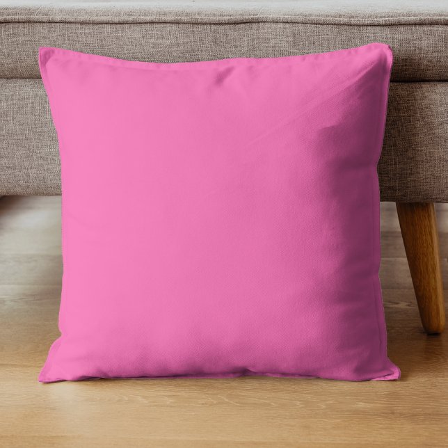 Coussin Couleur solide rose chaud néon | Classique (Créateur téléchargé)