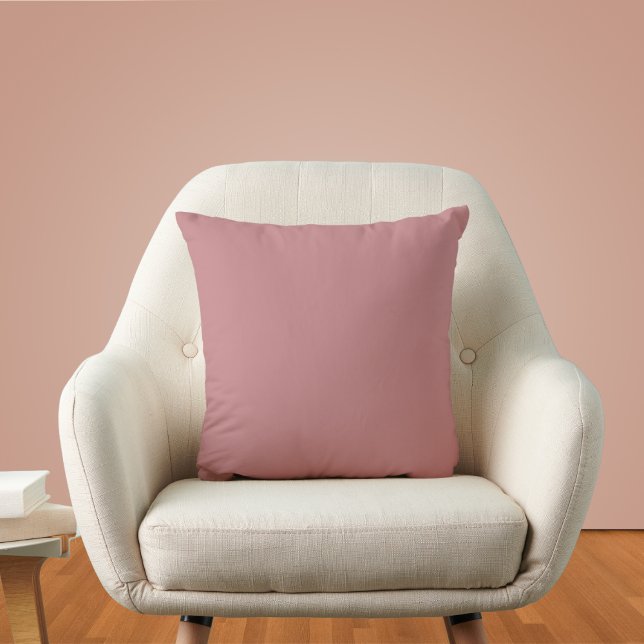 Coussin Couleur solide Rose poussiéreux (Créateur téléchargé)
