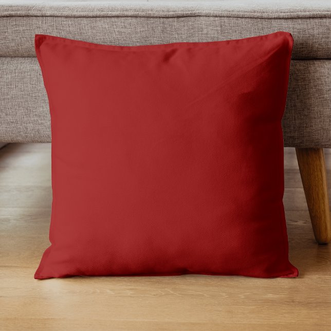Coussin Couleur solide rouge Crimson | Classique | Élégant (Créateur téléchargé)