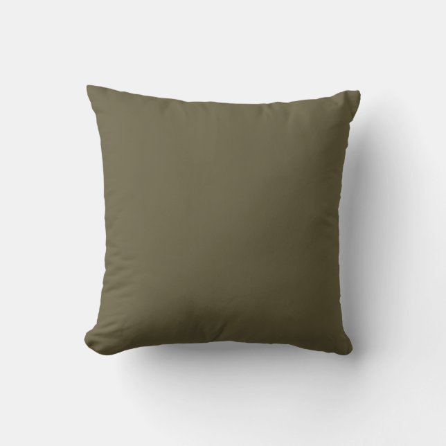 Coussin Couleur uni vert olive (Recto)
