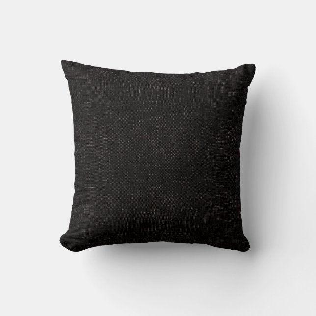 Coussin Couleur unie texturée noire (Recto)
