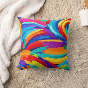 Coussin Couleurs Abstraites qui scintillent Peinture Art