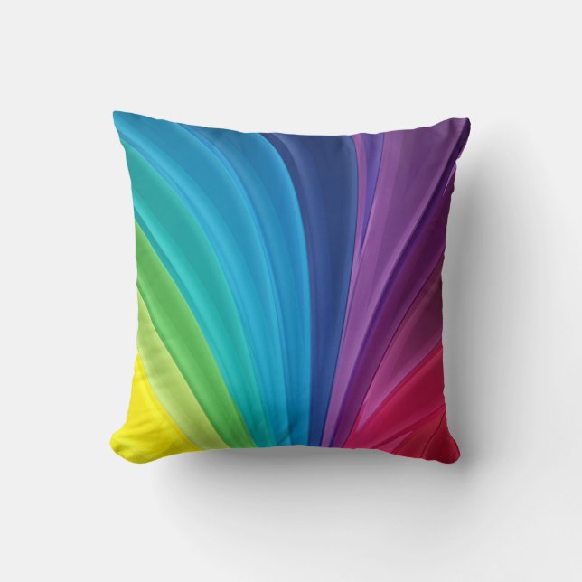 Coussin Couleurs arc-en-ciel Lancer l'oreiller (Recto)