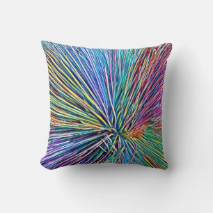 Coussin Couleurs arc-en-ciel Plante Jeu d'oreiller