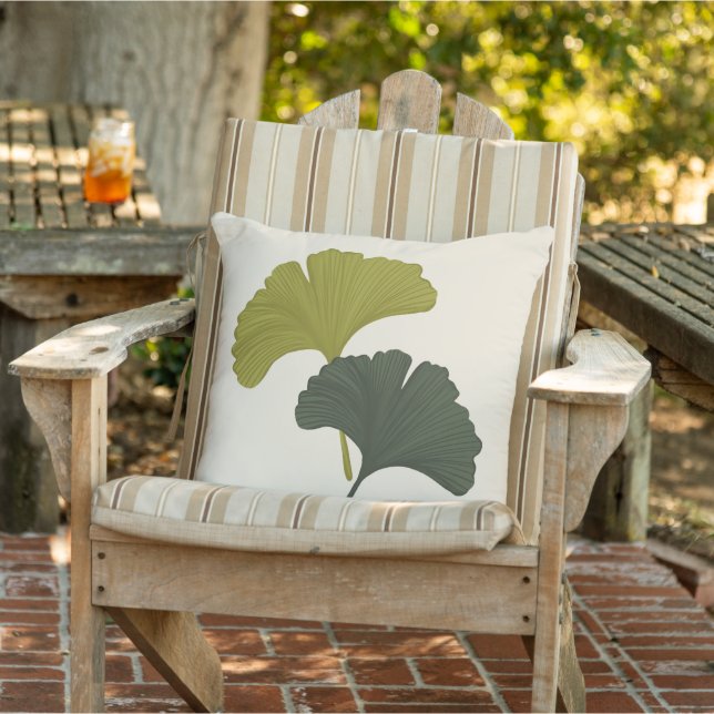 Coussin Couleurs Arrière - plans personnalisables Feuilles (Chaise)
