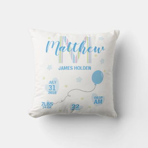Coussin Couleurs bleues Design nouveau-né