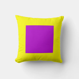 Coussin Couleurs carrés - violet et jaune