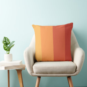 Coussin Couleurs chaudes - rayures teintes rétro