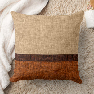 Coussin Couleurs d'automne Crosshatch Abstraite bande