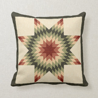 Coussin Couleurs d'automne, motif de courtepointe Lone Sta