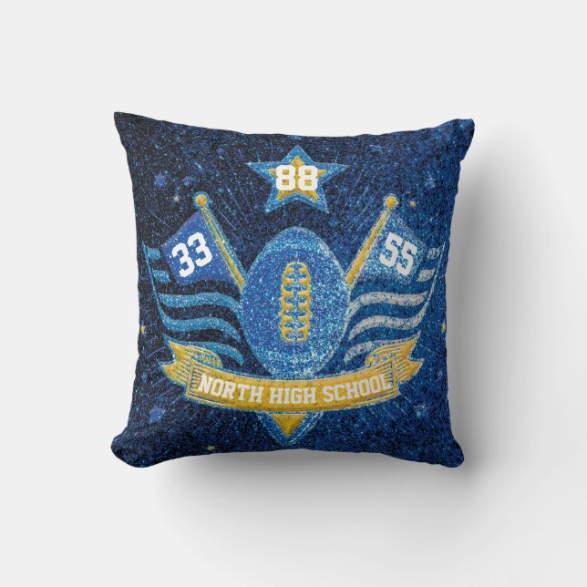 Coussin Couleurs de l'équipe de football de l'école de Par (Recto)