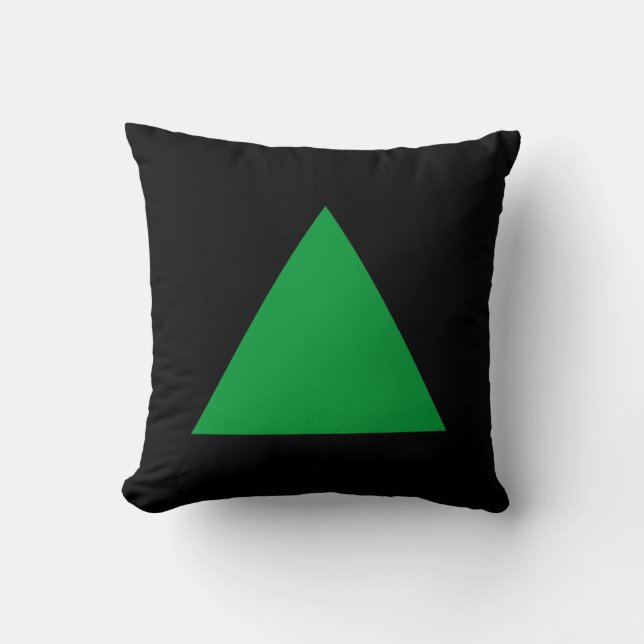 Coussin Couleurs du triangle - Grass vert et noir (Recto)