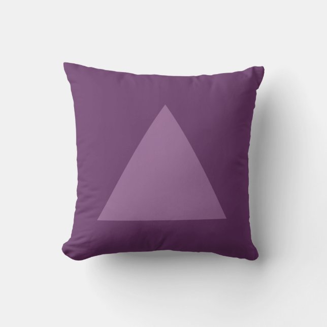 Coussin Couleurs du triangle - Nuances de prune (Recto)