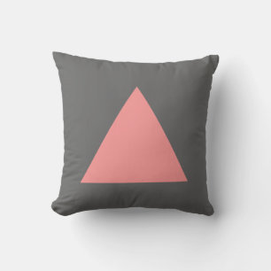 Coussin Couleurs du triangle - rose et gris doux