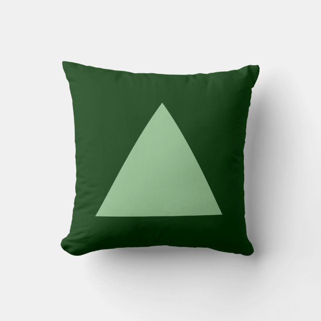 Coussin Couleurs du triangle - Vert dégradé et Vert foncé (Recto)