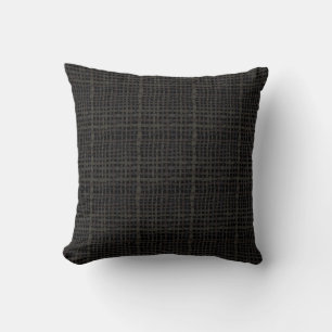 Coussin Couleurs naturelles graphiques Burlap tissé