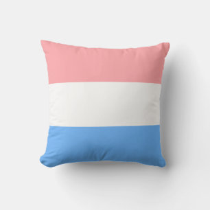 Coussin Couleurs pastel bleu clair rose et blanc Grandes