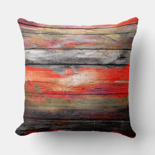 Coussin Couleurs peintes Bois Look #6