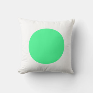 Coussin Couleurs rondes - Mint vert et blanc
