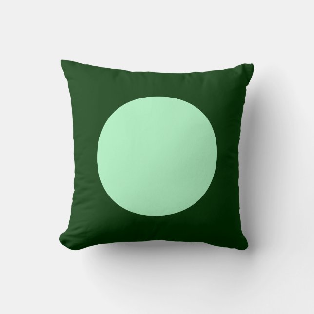 Coussin Couleurs rondes - Vert Fantôme et Vert Dk 02 (Recto)
