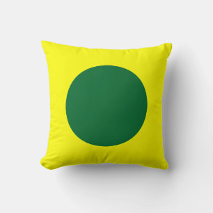 Coussin Couleurs rondes - Vert forêt et Jaune