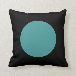 Coussin Couleurs rondes - Vert océan et noir