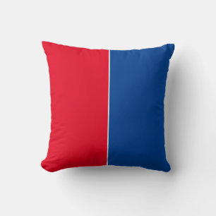 Coussin Couleurs simples bleues et rouges