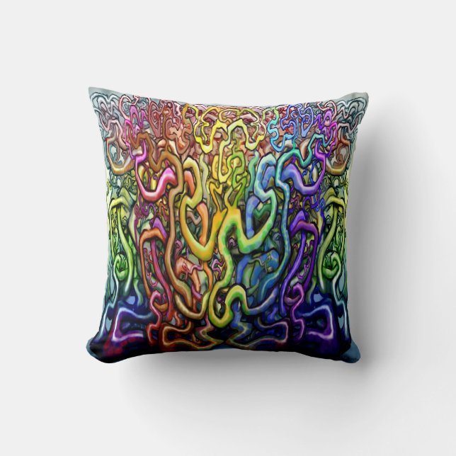 Coussin Couleurs torsadées Lancer l'oreiller (Recto)