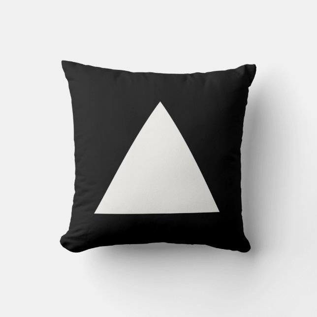 Coussin Couleurs triangles - Blanc et Noir (alternant) (Recto)