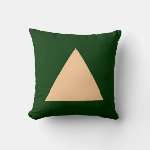 Coussin Couleurs triangles - Sable et Dk Green