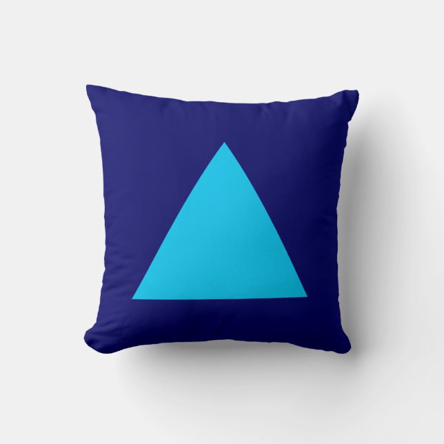 Coussin Couleurs triangles - Sky Blue et Dp Navy (Recto)