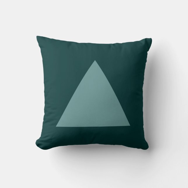 Coussin Couleurs triangles - Vert océan et Vert Dk (Recto)