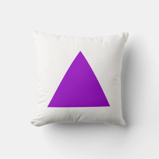 Coussin Couleurs triangles - violet et blanc (Recto)