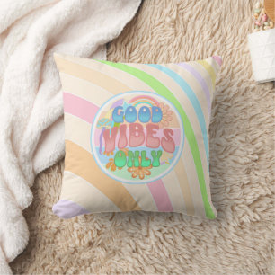 Coussin Couleurs Vintages pour Good Vibes rétro uniquement