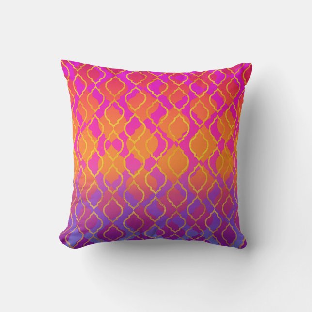 Coussin Couleurs vives Arabian Marocain Glam thème indien (Recto)