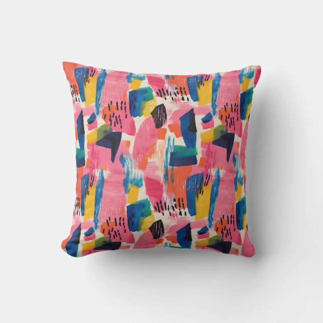 Coussin Couleurs vives Motif Abstrait (Recto)