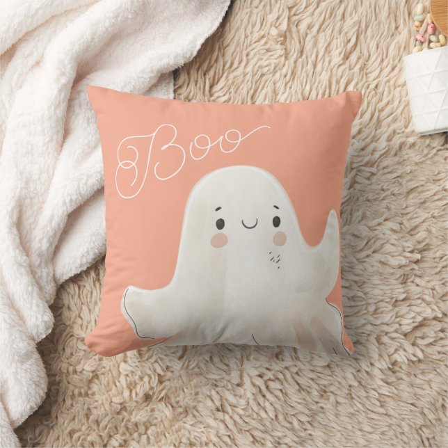 Coussin Coup D'Oreille De Fantôme De Boo Cute Rose (Couverture)