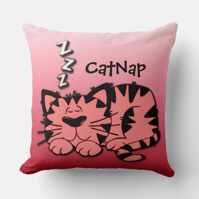 Coussin Coup d'oreiller doux rose KItty Chat (Recto)