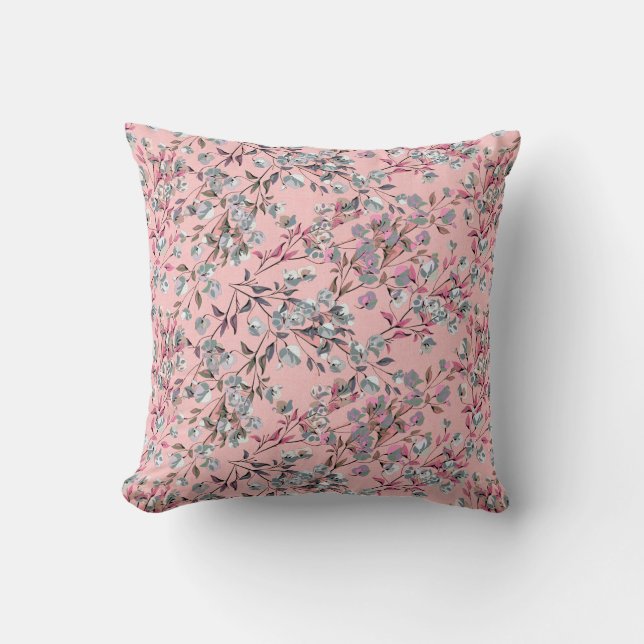 Coussin Coup rose Élégant Dainty Motif Floral (Recto)