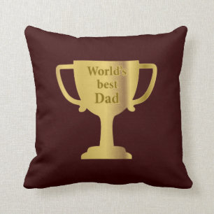 Coussin Coupe d'or du meilleur papa de la Coupe du monde