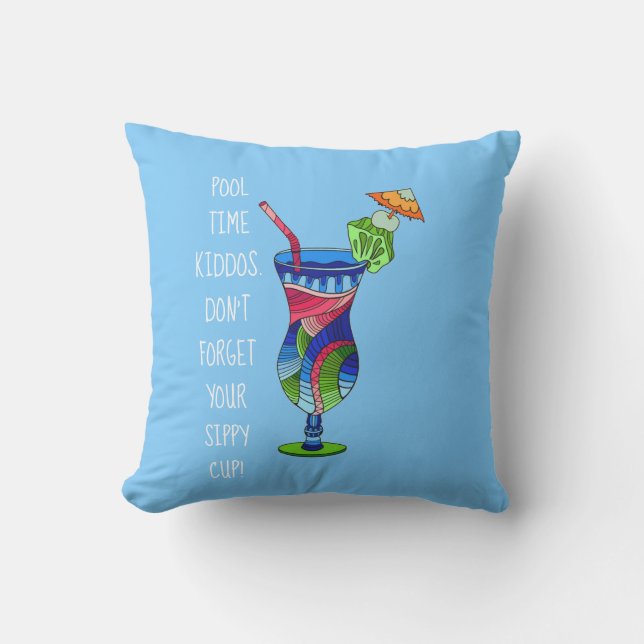 Coussin Coupe Sippy Adulte (bleu), Billard mignon (Recto)