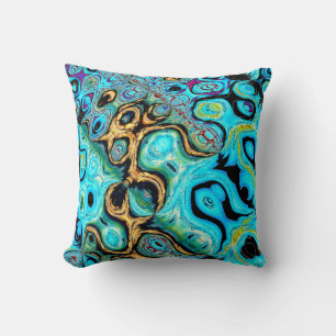 Coussin Couple bleu turquoise Couple Abstrait Couple