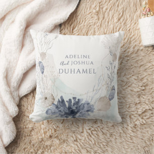 Coussin Couple Coquillages Corail Côtiers Éthérés