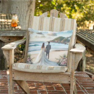 Coussin Couple de la plage de mariage