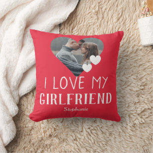 Coussin Couple de la Saint-Valentin Cœur Personnalisé Phot