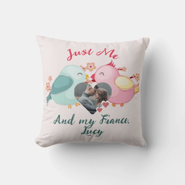 Coussin couple de la Saint-Valentin personnalisé sur mesur (Recto)