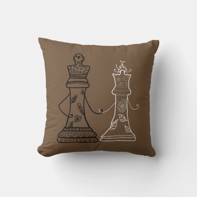 Coussin Couple d'échecs, King & Queen Cushion (Recto)