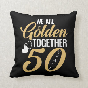 Coussin Couple d'or 50 ans 50e Mariage